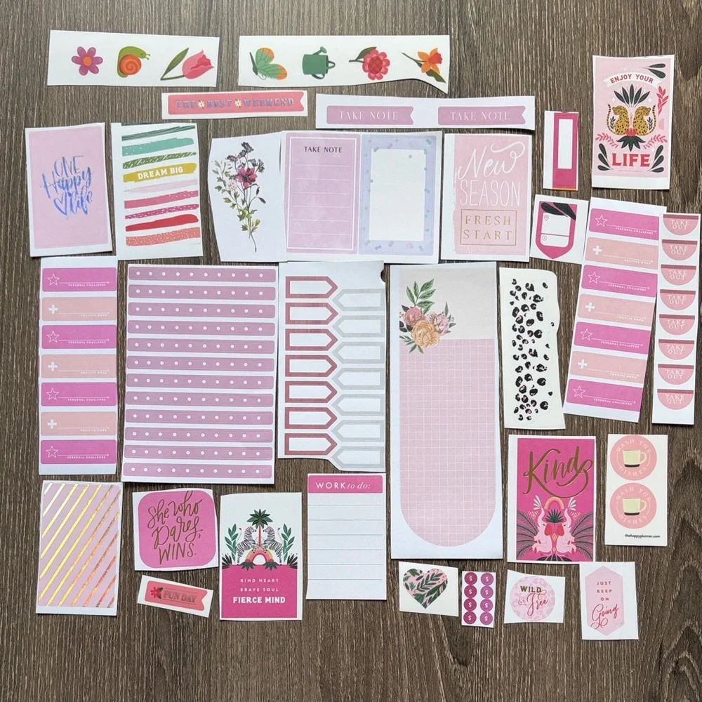 ❤️$4 Pink Hues Not So Mystery Happy Planner Sticker Set